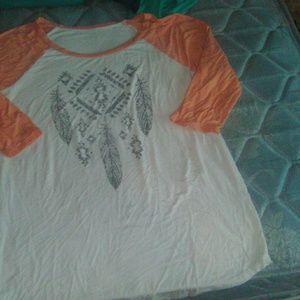 Orange/white shirt
